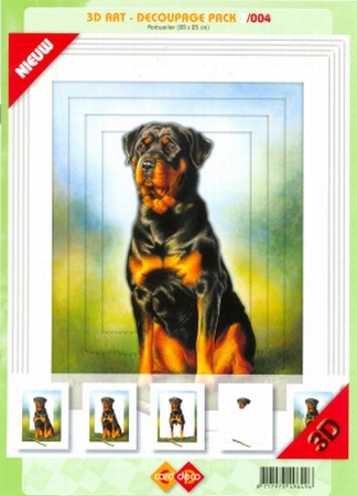3D Art decoupage Card Deco 3-004 Rottweiler