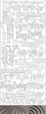 Elisabeth Craft Design Sticker 2825 Happy birthday