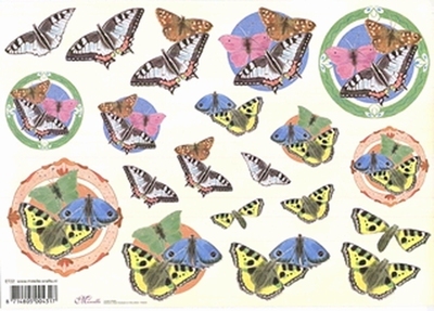 Knipvel A4 Mireille E722 Dieren/vlinders