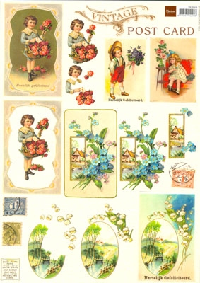 A4 Knipvel MD VK9504 Vintage Post cards