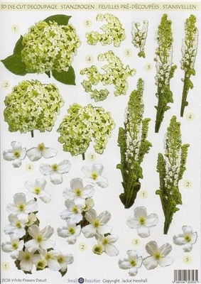 Stansvel Small Beauties DC56 Witte bloemen
