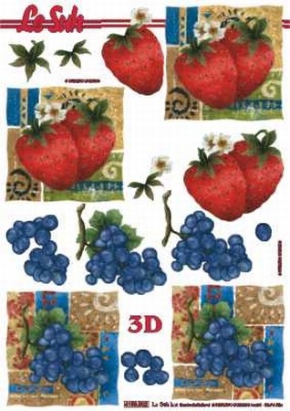 A4 Knipvel Le Suh 4169902 Fruit aardbei/druiven