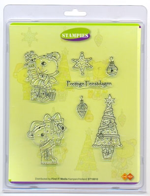 Clear stamps Card Deco Stampies ST10010 Kerstmis