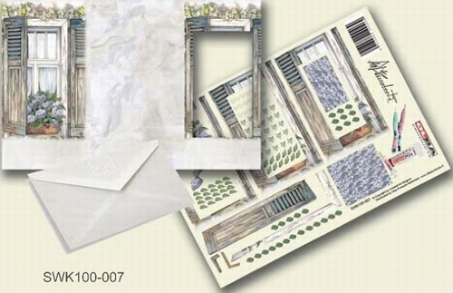 Olba pyramidebloenenkaart SWK100-007 Bloemen voor raam