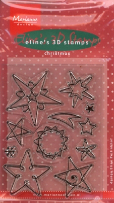 MD clear stamps EC0098 Eline's Christmas Stars