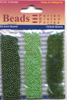 Hobby & Crafting trio Beads Pearl & Gloss 4606 Green/groen