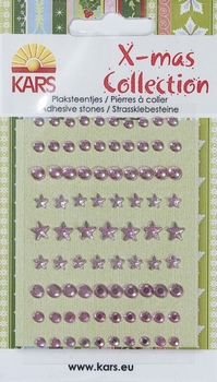 Kars X-mas collection Plaksteentjes rond ster 056 pink/roze