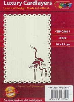 1 Doodey Luxe oplegkaart stans BPC5611 Kraanvogel