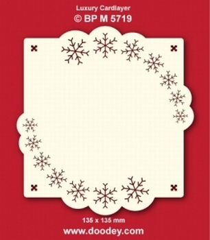 Doodey Luxe oplegkaart stans BPM5719 Sneeuwvlok
