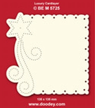 1 Doodey Luxe oplegkaart borduur BEM5725 Ster