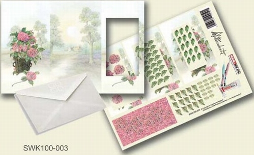 Olba pyramidebloenenkaart SWK100-003 Pot met bloemen