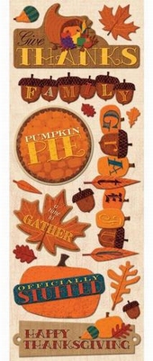 K&Company Adhesive Chipboard Accents thanksgiving