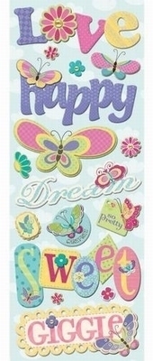 K&Company Adhesive Chipboard Accents butterflies