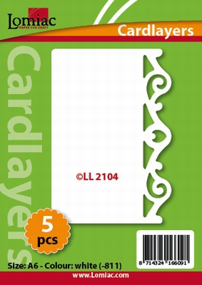Lomiac Oplegkaart LL2104 krullen 4 ivoor