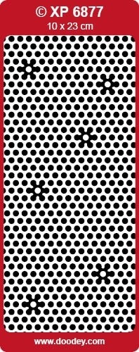 Stickervel Doodey Transparant  XP6877 Polka dots glitter