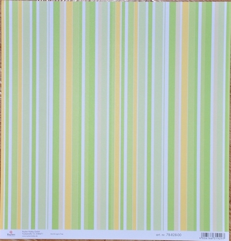 Rayher Scrapbookpapier 78 828 000 gestreept groen/wit/geel