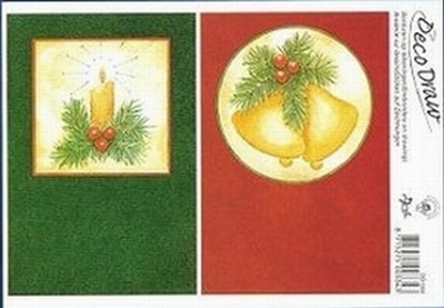 Deco Draw Borduurkaart DD004 Kerst Kerstklok