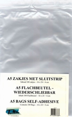 Wenskaart Zakjes TH WZ-105 A5 of grote 4-kante kaarten