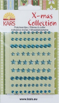 Kars X-mas collection Plaksteentjes rond ster 059 blauw