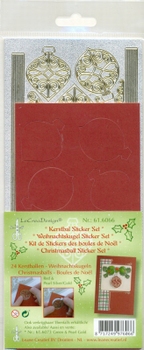 LeCreaDesign Kerstbal Sticker Set 61.6066 rood