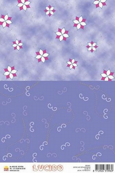 A5 Lucido Patch papier LUPA11 zeeblauw met bloem