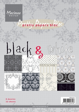 MD Pretty Paper bloc PK9070 black & white
