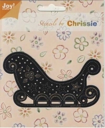 Chrissie Borduurstencil 6001-1042 Kerst arreslee