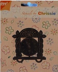 Chrissie Borduurstencil 6001-1041 Oudjaarsklok