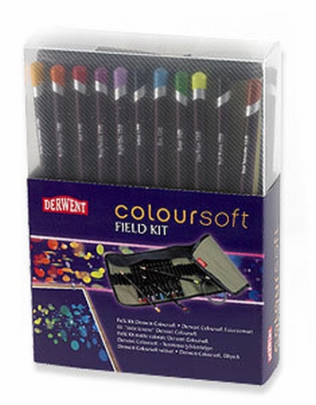 Derwent Coloursoft Fieldkit met 14 potloden