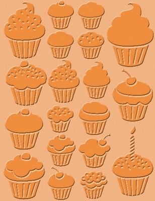 Craft Concepts embossing folder CR900004 cupcakes
