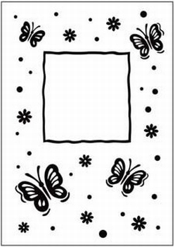 Crafts Too embossing folder CTFD3040 butterfly/vlinder frame