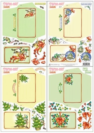 Marij Rahder Twin-set cards nr 5 kerstkaarten & enveloppe