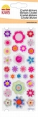 Crystal sticker Kars bloemen mix