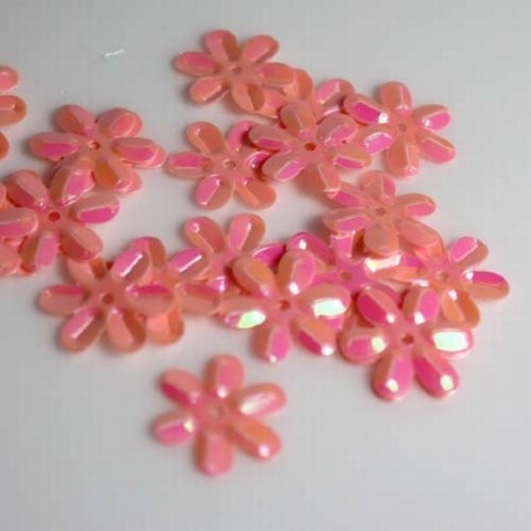 Bloemen pailletten PK001 roze
