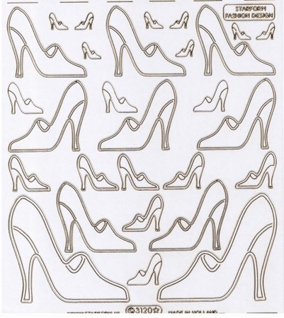 Stickervel Starform Transparant Fashion Design Shoe