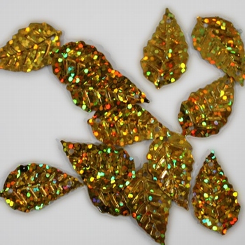 Blaadjes pailletten PLB018 goud-holografisch