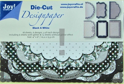 Joy! A6 Die Cut Design Paper 8011-0505 Black & White
