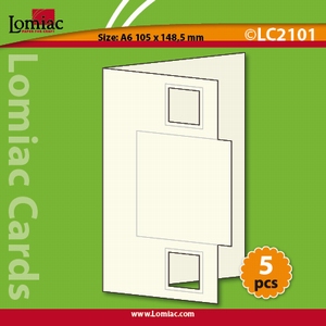 Lomiac Luxe Kaart © LC2101 kaart met vierkant groen