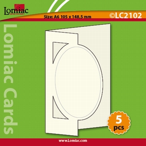 Lomiac Luxe Kaart © LC2102 kaart met ovaal rood