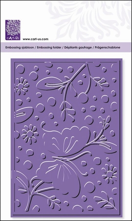 cArt-Us Embossing folder 8018 vlinder bloemen