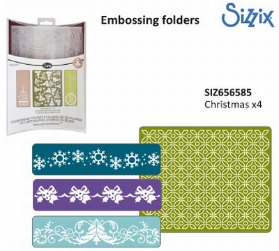 Sizzix textured impressions folder 656585 Christmas