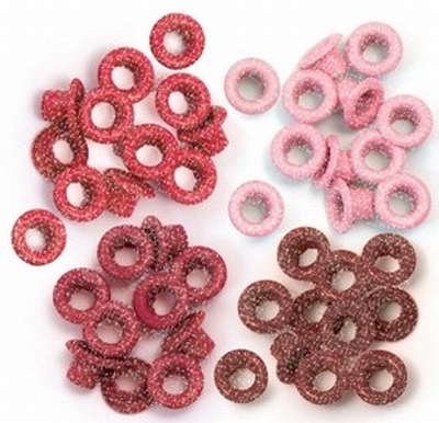 We R Memory Keepers Eyelets assortment glitter 41597-8 red