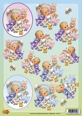 A4 Knipvel Carddeco Matori CD10182 Babies/knuffels/geboorte
