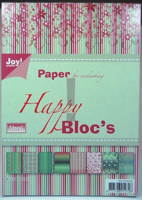 Joy! A5 Paperbloc 6011-0010 Happy rood/groen tinten