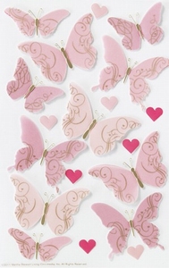 Martha Stewart Valentine 41-00151 Butterfly Stickers