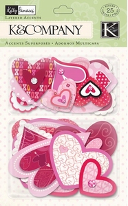 K&Company Valentine 30-599079 Hearts Layered Accents