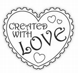 Clearstamp CWLS02 Created with Love stempel hartje