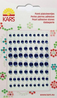 Kars Parel plaksteentjes transparant 1211 korenbloem blauw