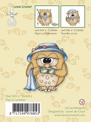 LeCreaDesign Clear stamp 558053 Owl Pipa in Summer