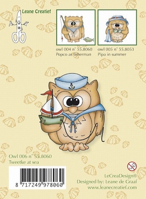 LeCreaDesign Clear stamp 558060 Owl Tweetke at Sea